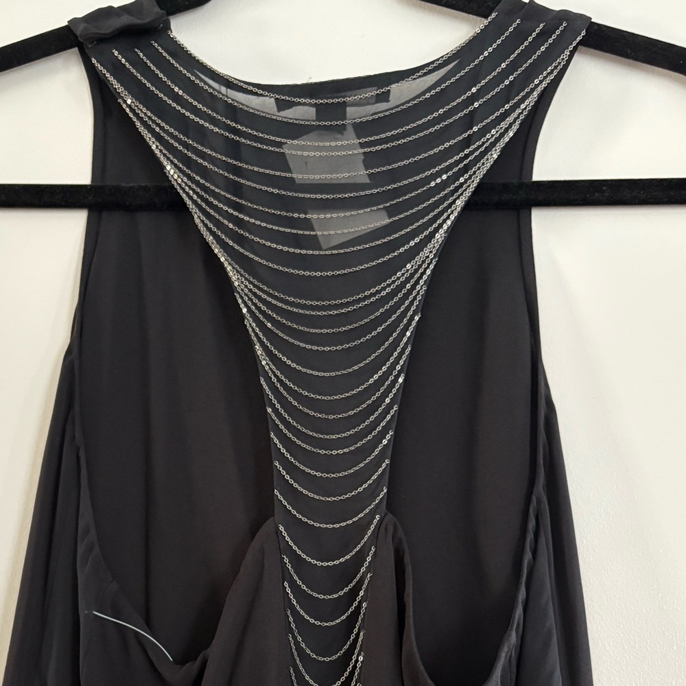 Monika Chiang Black Sleeveless Silk Tank Top